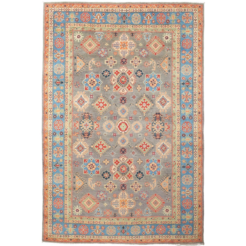 Tappeto Kazak Afghanistan marrone 197x298 Tappeto Kazak Afghanistan marrone 197x298