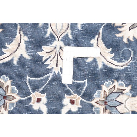 Tappeto Nain Kashmar Persia blu bianco 73x143