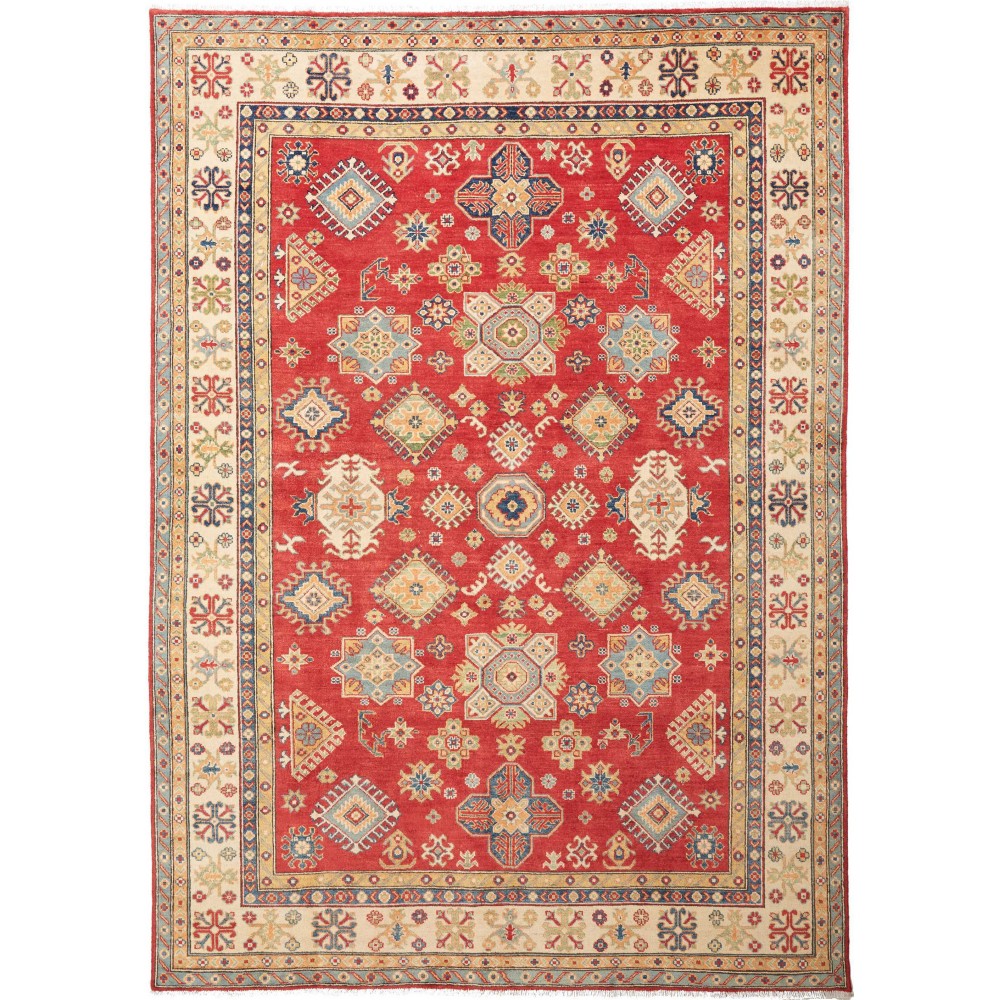 Tappeto Kazak Pakistan marrone 201x285 Tappeto Kazak Pakistan marrone 201x285
