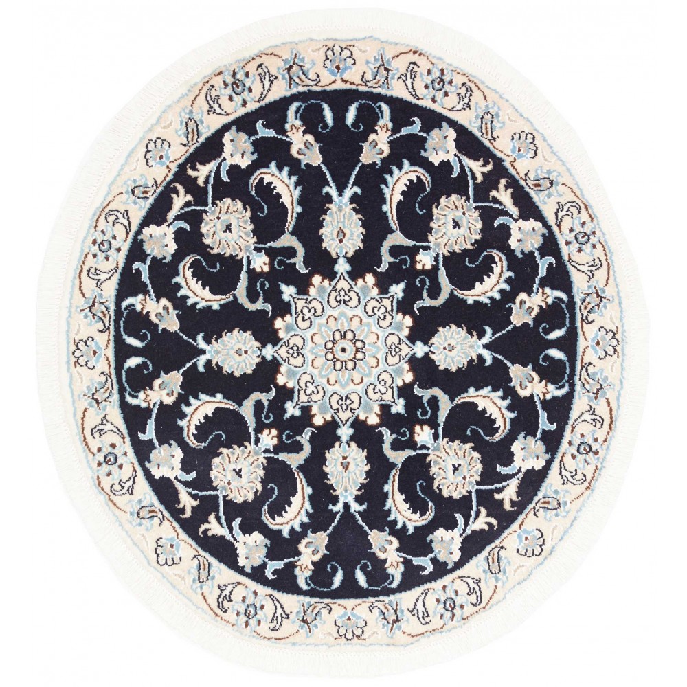 Tappeto Nain Kashmar Persia bianco grigio 100x107