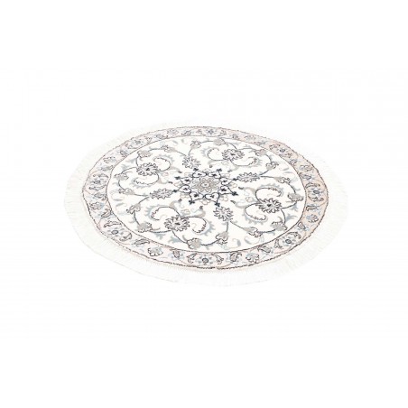 Tappeto Nain Kashmar Persia beige grigio 100x100