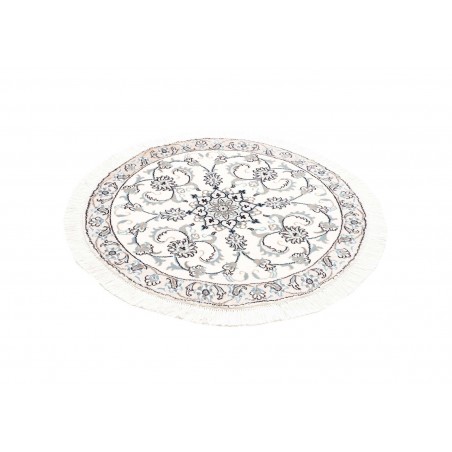 Tappeto Nain Kashmar Persia beige grigio 100x100