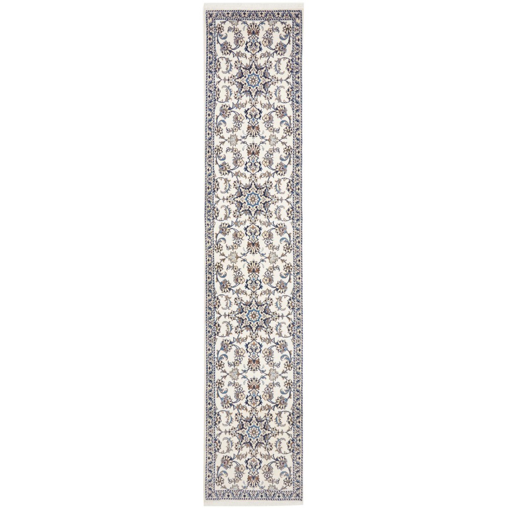 Tappeto Nain Kashmar Persia bianco 80x395