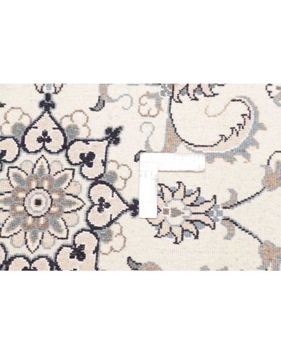 Tappeto Nain Kashmar Persia beige grigio 100x100