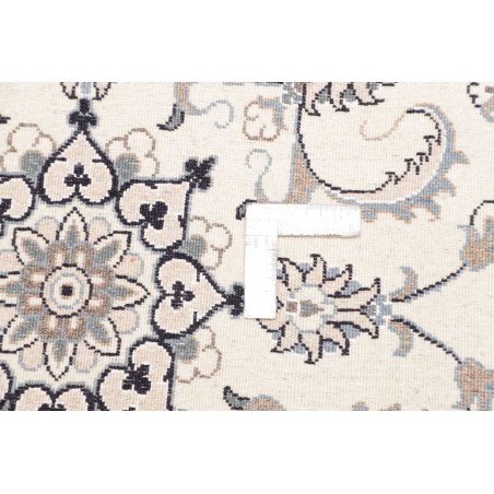 Tappeto Nain Kashmar Persia beige grigio 100x100