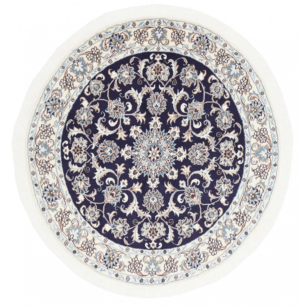 Tappeto Nain Kashmar Persia grigio 126x133
