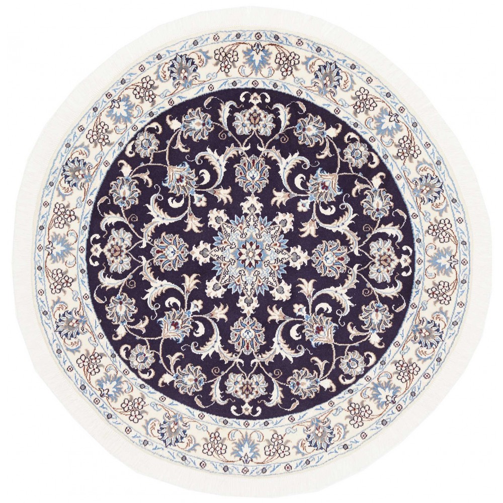 Tappeto Nain Kashmar Persia grigio 142x147