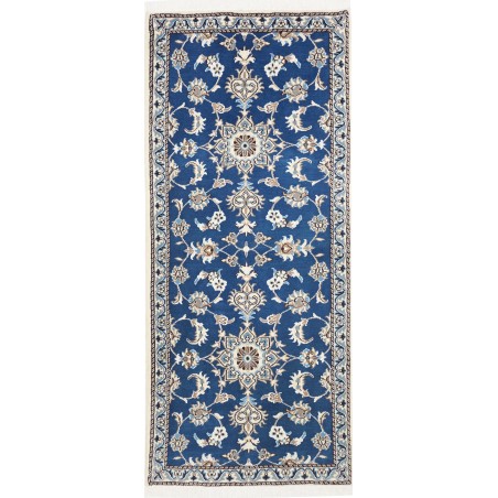 Tappeto Nain Kashmar Persia grigio azzurro 80x200