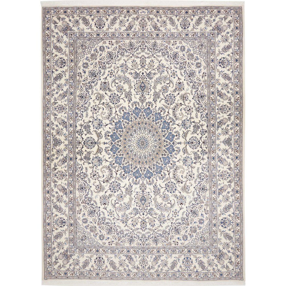 Tappeto Nain Kashmar Persia bianco 290x400