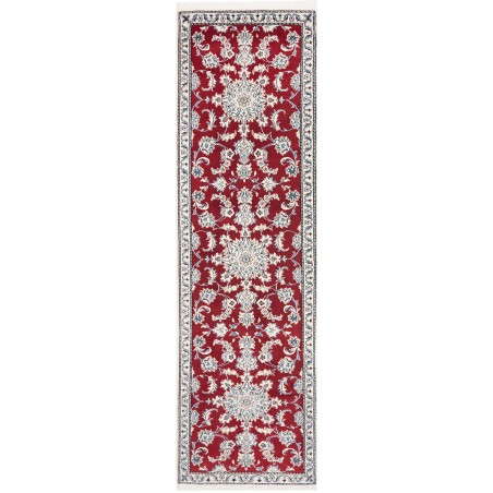 Tappeto Nain Kashmar Persia bianco grigio 78x295
