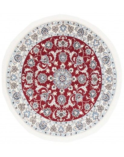 Tappeto Nain Kashmar Persia bianco grigio 130x135