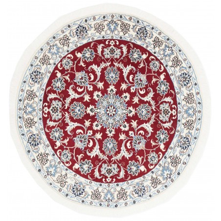 Tappeto Nain Kashmar Persia bianco grigio 130x135