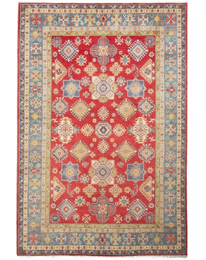 Tappeto Kazak Pakistan marrone azzurro 205x303