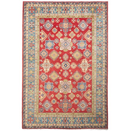 Tappeto Kazak Pakistan marrone azzurro 205x303