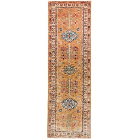 Tappeto Kazak Fine Pakistan marrone arancione 80x255