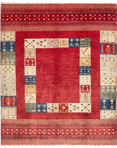 Tappeto Siva Pakistan marrone giallo 244x296