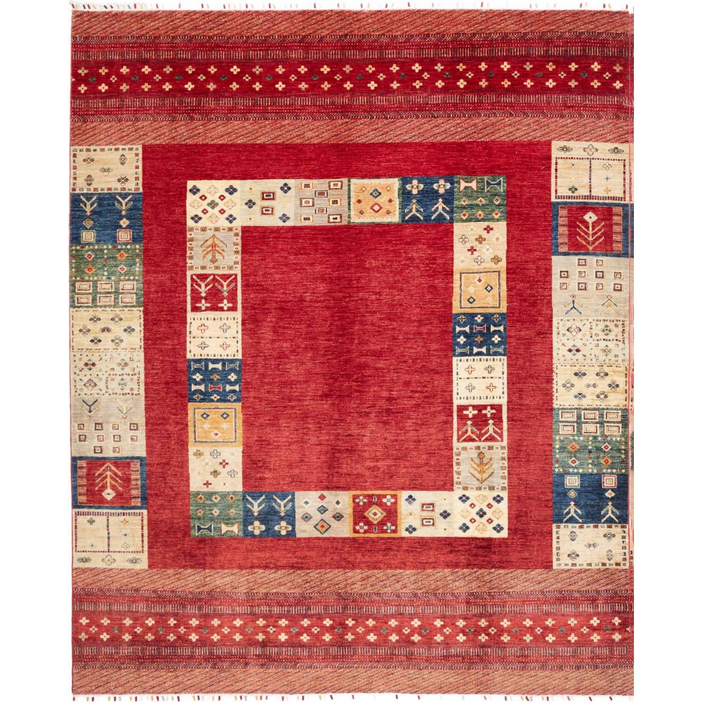 Tappeto Siva Pakistan marrone giallo 244x296