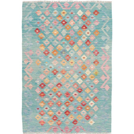 Tappeto Kilim Afghanistan azzurro 102x146