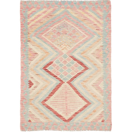 Tappeto Kilim Afghanistan beige bianco 98x139