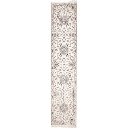 Tappeto Nain 6La Persia bianco grigio 87x412
