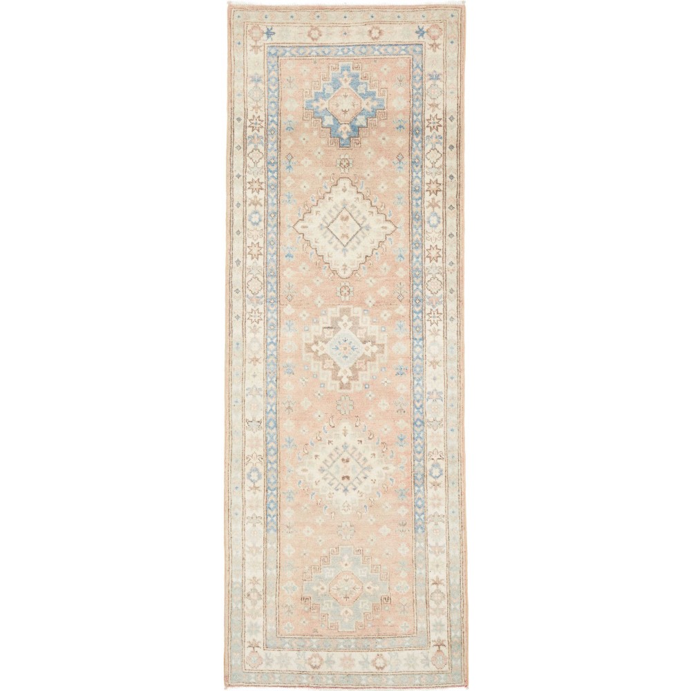 Tappeto Kazak Afghanistan bianco 75x208