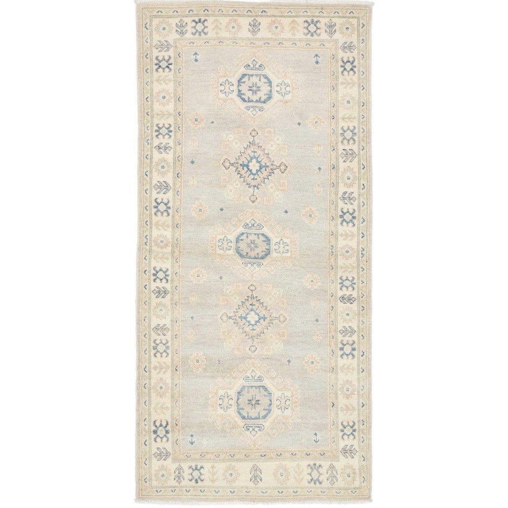 Tappeto Kazak Afghanistan bianco 92x192