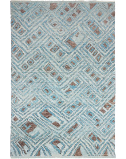 Tappeto African Design Pakistan azzurro beige 199x301