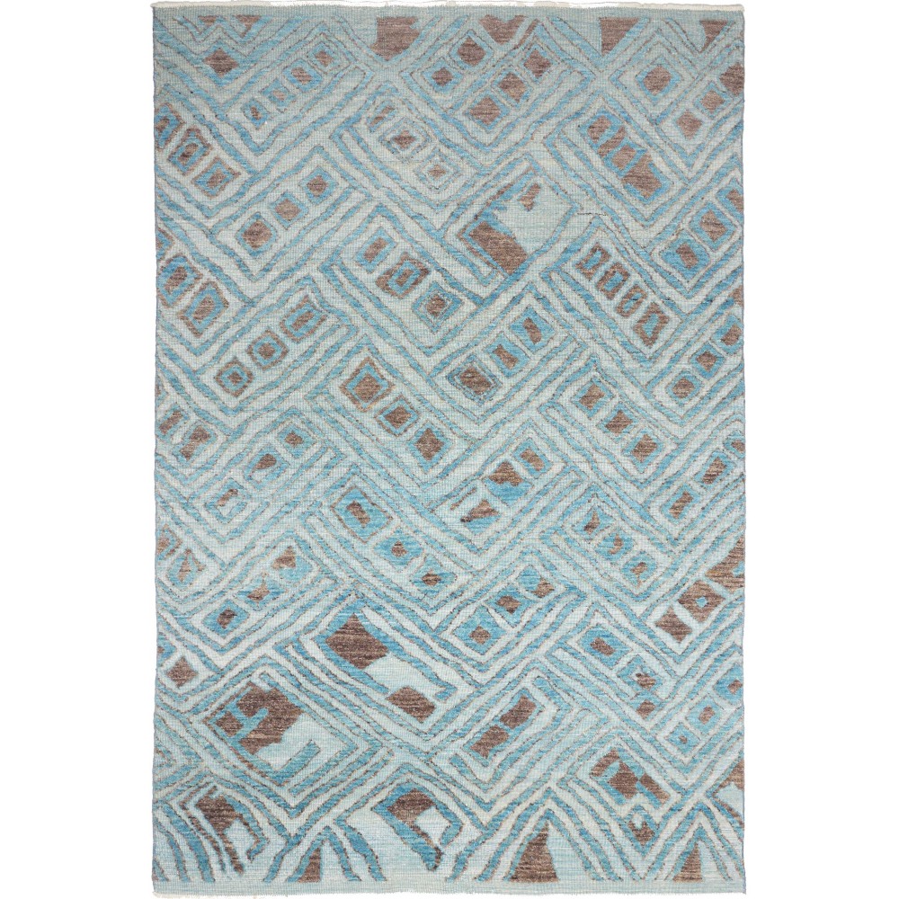 Tappeto African Design Pakistan azzurro beige 199x301