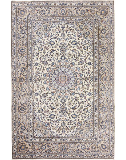 Tappeto Kashan Persia bianco grigio 200x310