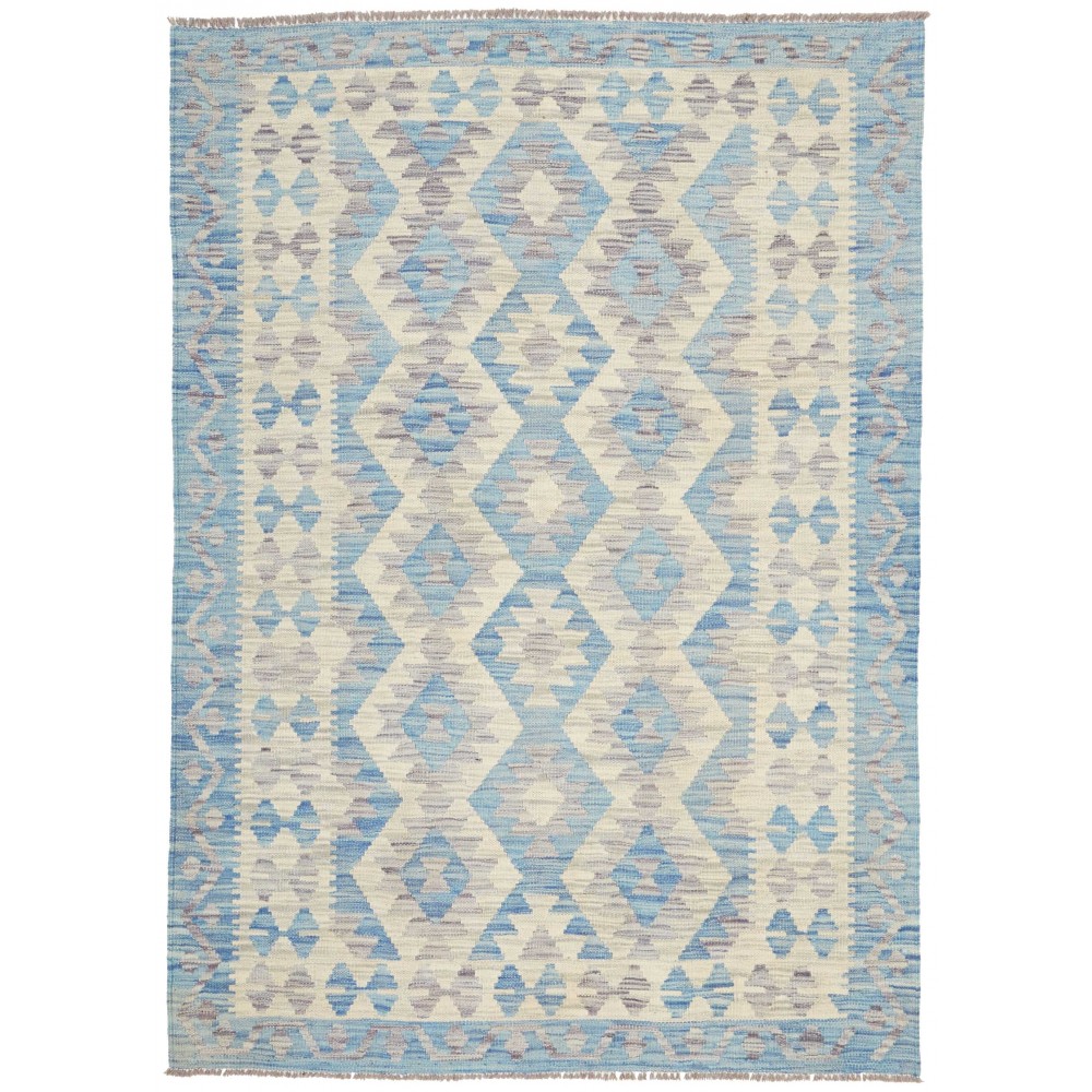 Tappeto Kilim Afghanistan beige grigio 127x189