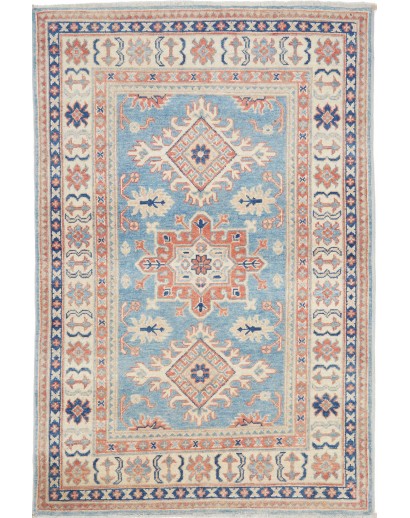 Tappeto Kazak Afghanistan beige blu 96x144