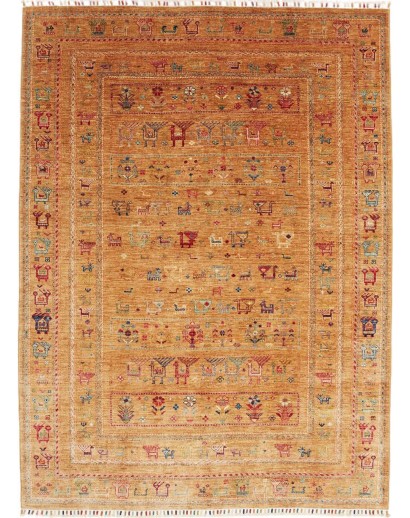 Tappeto Tribal Pakistan arancione marrone 174x230