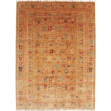 Tappeto Tribal Pakistan arancione marrone 174x230