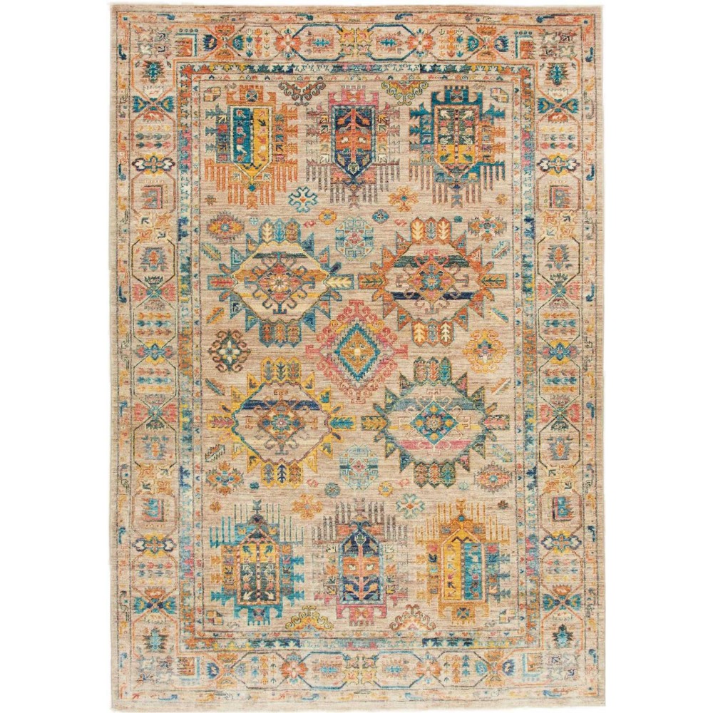 Tappeto Tribal Pakistan marrone grigio 163x244