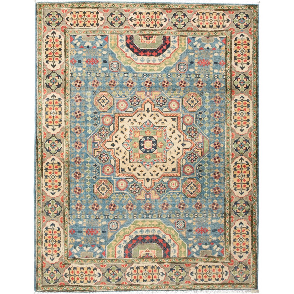 Tappeto Kazak Afghanistan marrone grigio 153x197 Tappeto Kazak Afghanistan marrone grigio 153x197