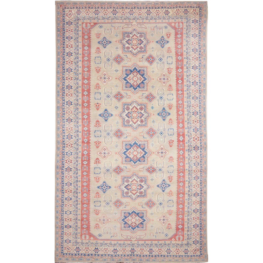 Tappeto Kazak Afghanistan beige grigio 286x491