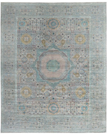Tappeto Mamlouk Pakistan azzurro 391x490