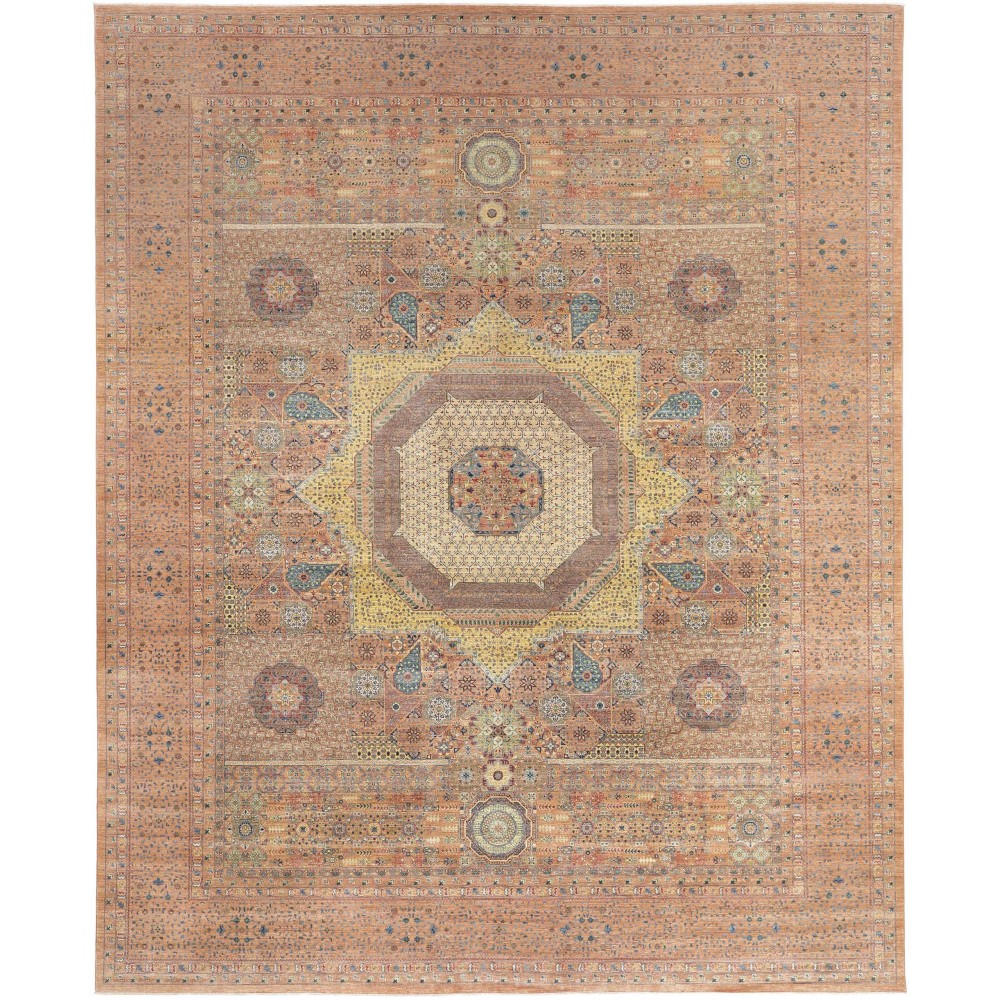 Tappeto Mamlouk Pakistan marrone bianco 372x463