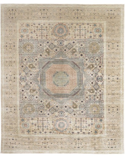 Tappeto Mamlouk Pakistan azzurro grigio 365x454