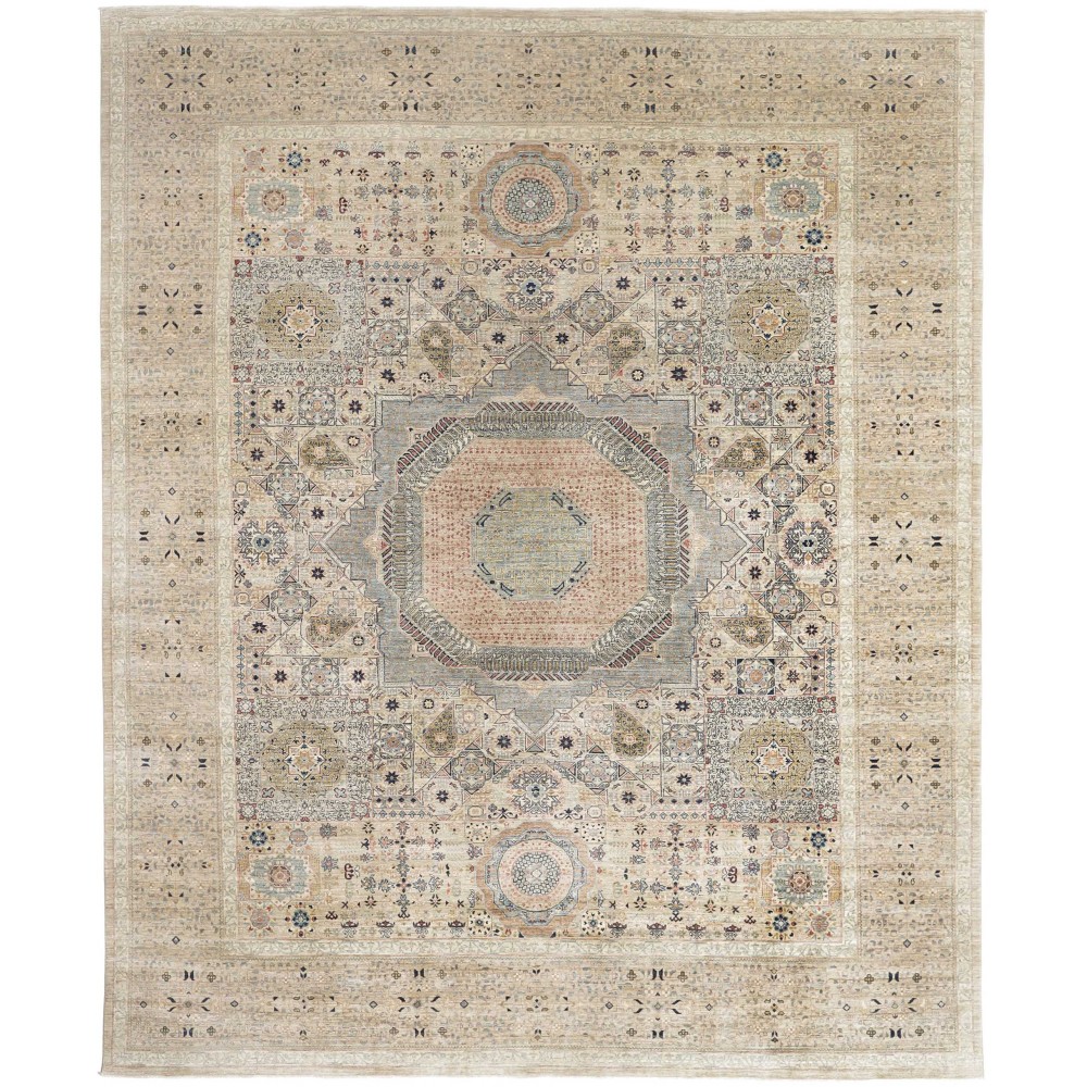Tappeto Mamlouk Pakistan azzurro grigio 365x454