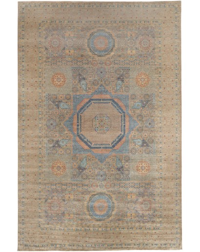Tappeto Mamlouk Pakistan marrone grigio 349x550