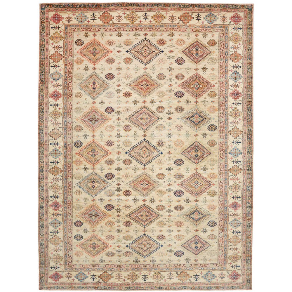 Tappeto Kazak Fine Pakistan marrone beige 277x370
