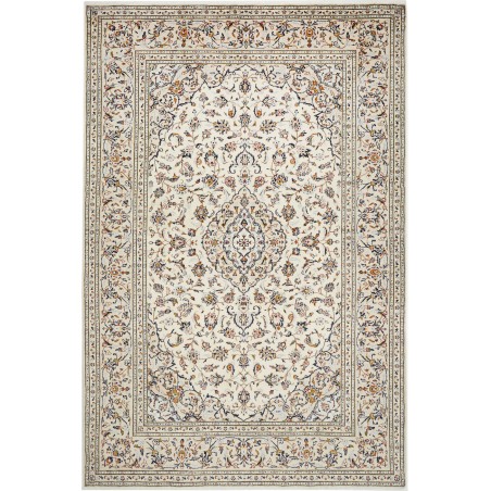 Tappeto Kashan Persia bianco grigio 200x302