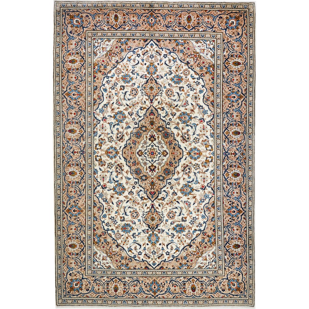 Tappeto Kashan Persia beige marrone 200x308