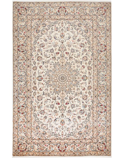 Tappeto Kashan Persia bianco marrone 197x308