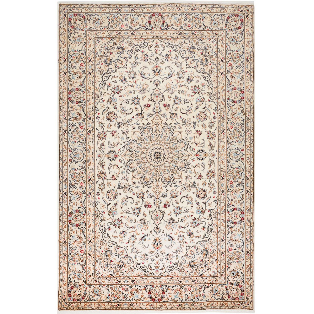 Tappeto Kashan Persia bianco marrone 197x308
