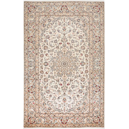 Tappeto Kashan Persia bianco marrone 197x308
