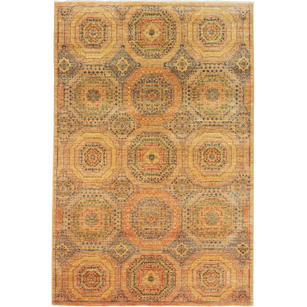 Tappeto Mamlouk Pakistan arancione marrone 126x189