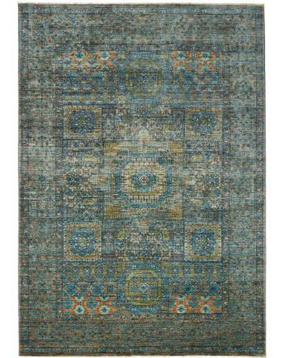 Tappeto Mamlouk Pakistan azzurro 168x240