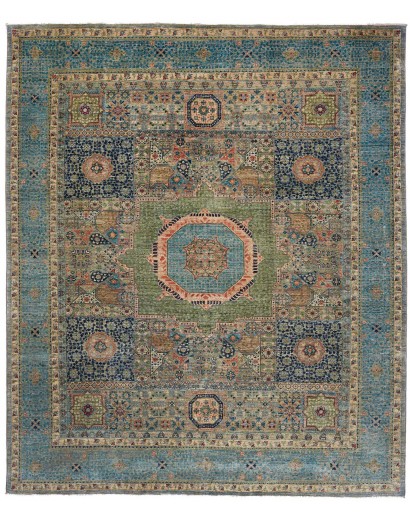 Tappeto Mamlouk Pakistan azzurro grigio 250x300